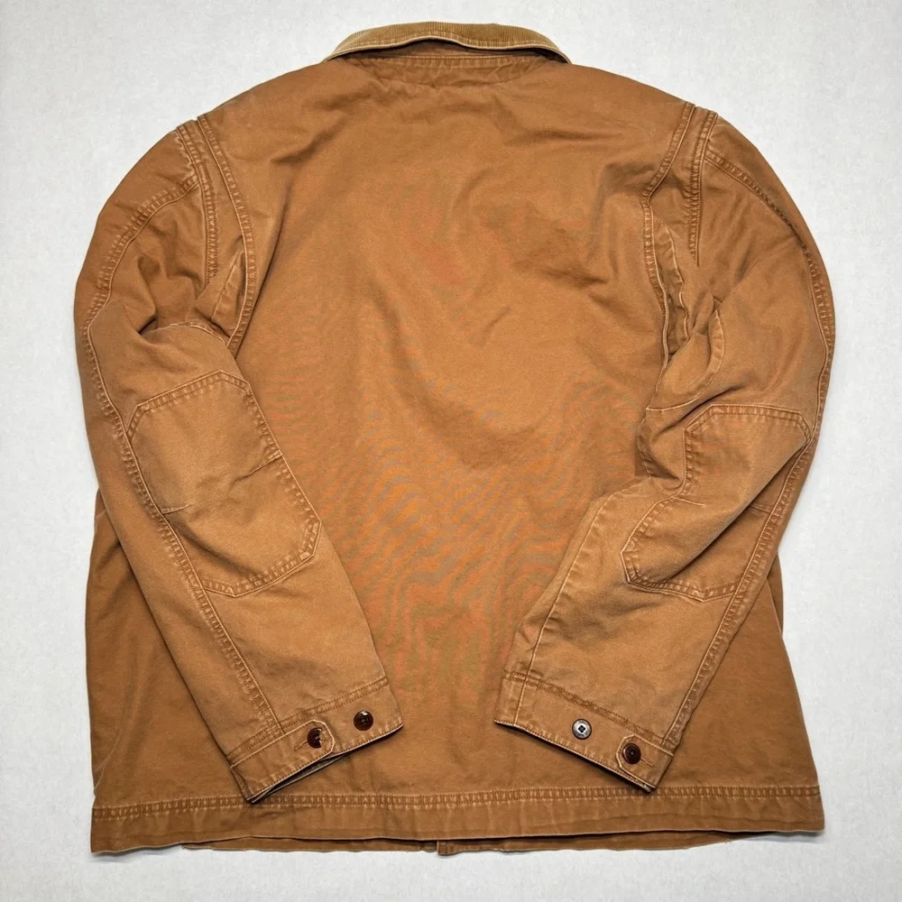 LL Bean Chore Barn Coat Field Jacket Mens Sz 2XL Corduroy Collar & Cuffs - Picture 4 of 12